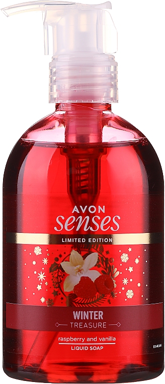 Рідке мило "Малина та ваніль" - Avon Senses Winter Treasure Liqued Soap Limited Edition — фото N1