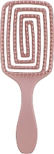 Парфумерія, косметика Щітка для волосся масажна, скелетон "Flexi", 24 см, світло-рожева - Titania