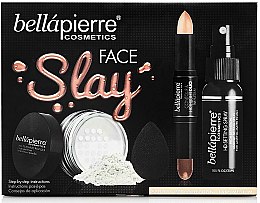 Духи, Парфюмерия, косметика Набор - Bellapierre Face Slay Kit Fair/Medium (stick/8.6g + powder/6.5g + spray/70ml + sponge/1pcs)