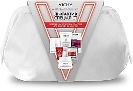 Набор дерматологических средств для ухода за кожей - Vichy LiftActiv Specialist (cr/15ml + cr/1.5ml + serum/4ml + cr/1.5ml + h/cr/50ml + shm/6ml + bag) — фото N1