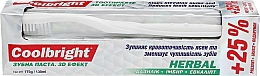 Парфумерія, косметика УЦІНКА Набір лікувальний, білий - Coolbright Herbal (toothpaste/130ml + toothbrush/1pcs)*