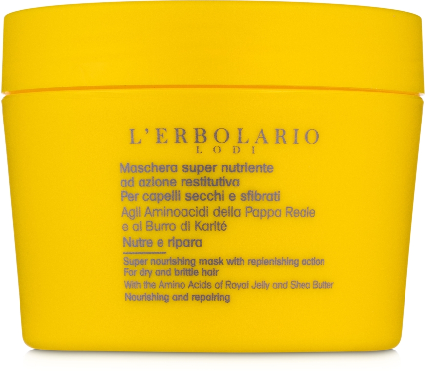 Маска для сухого і пошкодженого волосся - l'erbolario Effetto Reale Maschera Super Nutriente — фото N2