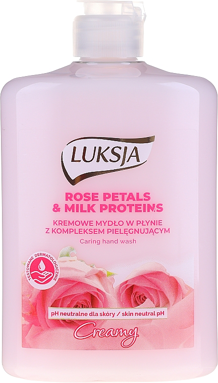 Жидкое крем-мыло "Лепестки розы и молочные протеины" - Luksja Rose Petals&Milk Proteins Hand Wash