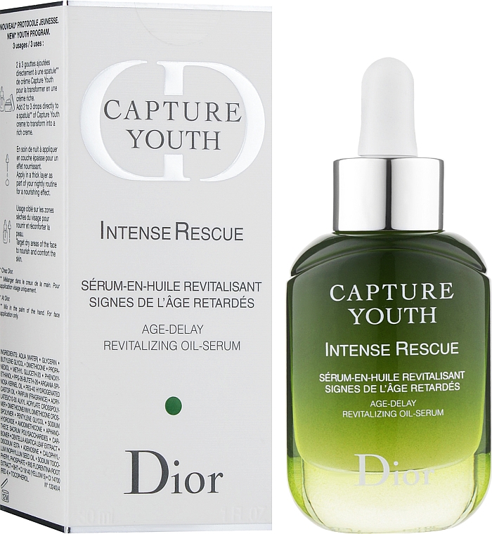 Восстанавливающая масляная сыворотка для лица - Dior Capture Youth Intense Rescue Age-Delay Revitalizing Oil-Serum — фото N2