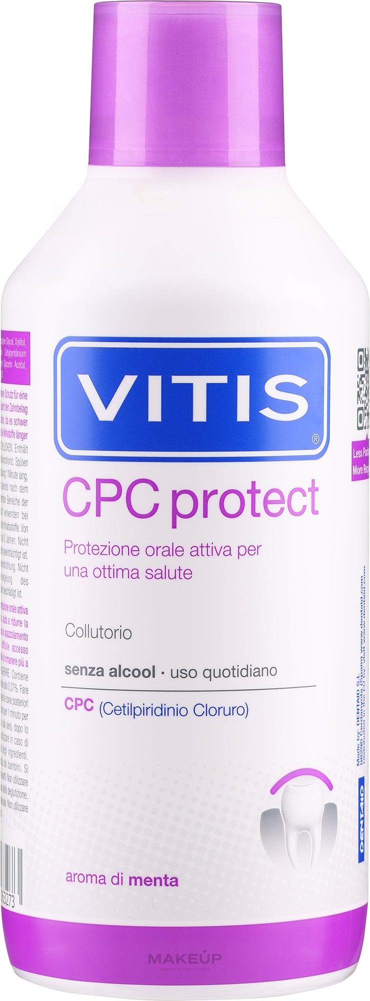 Ополіскувач для ротової порожнини з цетилпіридинію хлоридом 0,07% - Dentaid Vitis Cpc Protect Mouthwash — фото 500ml