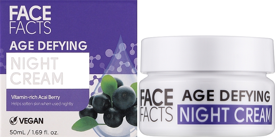Антивіковий нічний крем для шкіри обличчя - Face Facts Age Defying Night Cream — фото N2