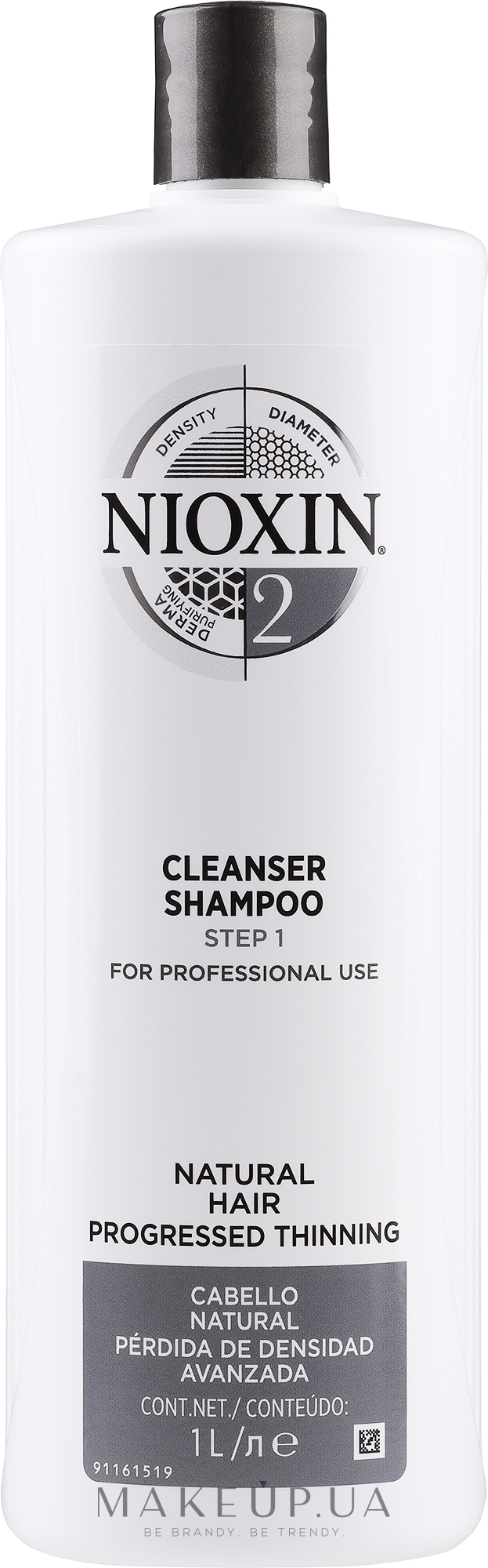Очищувальний шампунь - Nioxin Thinning Hair System 2 Cleanser Shampoo — фото 1000ml