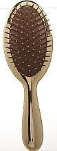 Щетка массажная для волос AUSP22, золотистая с коричневым - Janeke Gold Hairbrush  — фото N1