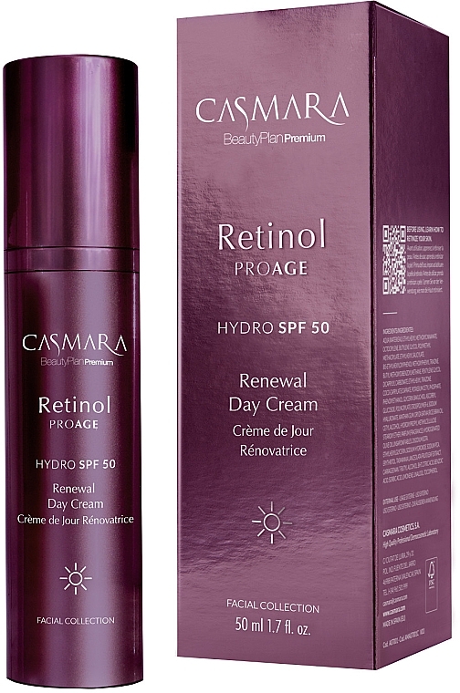 Оновлювальний денний крем - Casmara Retinol Proage Renewal Day Cream Hydro SPF50 — фото N2