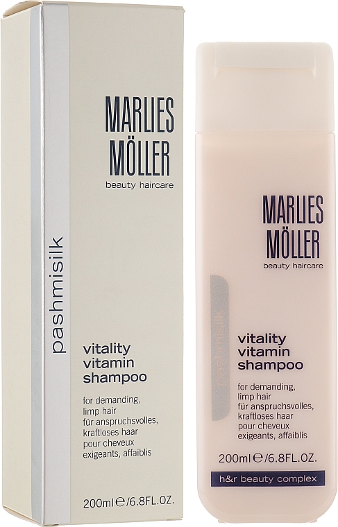 УЦЕНКА Витаминный шампунь для волос - Marlies Moller Pashmisilk Vitality Vitamin Shampoo * — фото N1