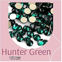 Стрази з цирконію для декору нігтів, мікс розмірів, зелені - Zircone Hunter Green — фото N1