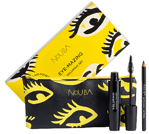 Набор "Volumaxi" - NoUBA Eye-Mazing Volumaxi Set (mascara/18ml + eye/pen/1,1g + bag/1pc) — фото N1