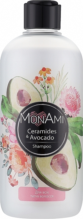 Шампунь для всех типов волос - MonAmi Ceramides & Avocado Shampoo — фото N1