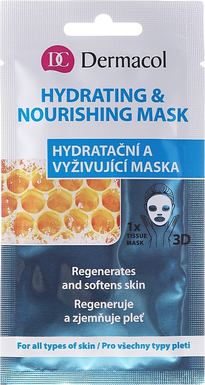 ПОДАРОК! Тканевая маска для лица - Dermacol 3D Hydrating And Nourishing Mask — фото N1