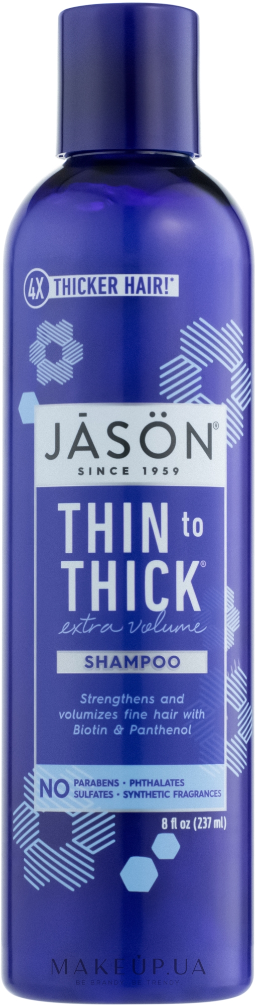 Шампунь для волосся - Jason Natural Cosmetics Thin-to-Thick Shampoo — фото 237ml