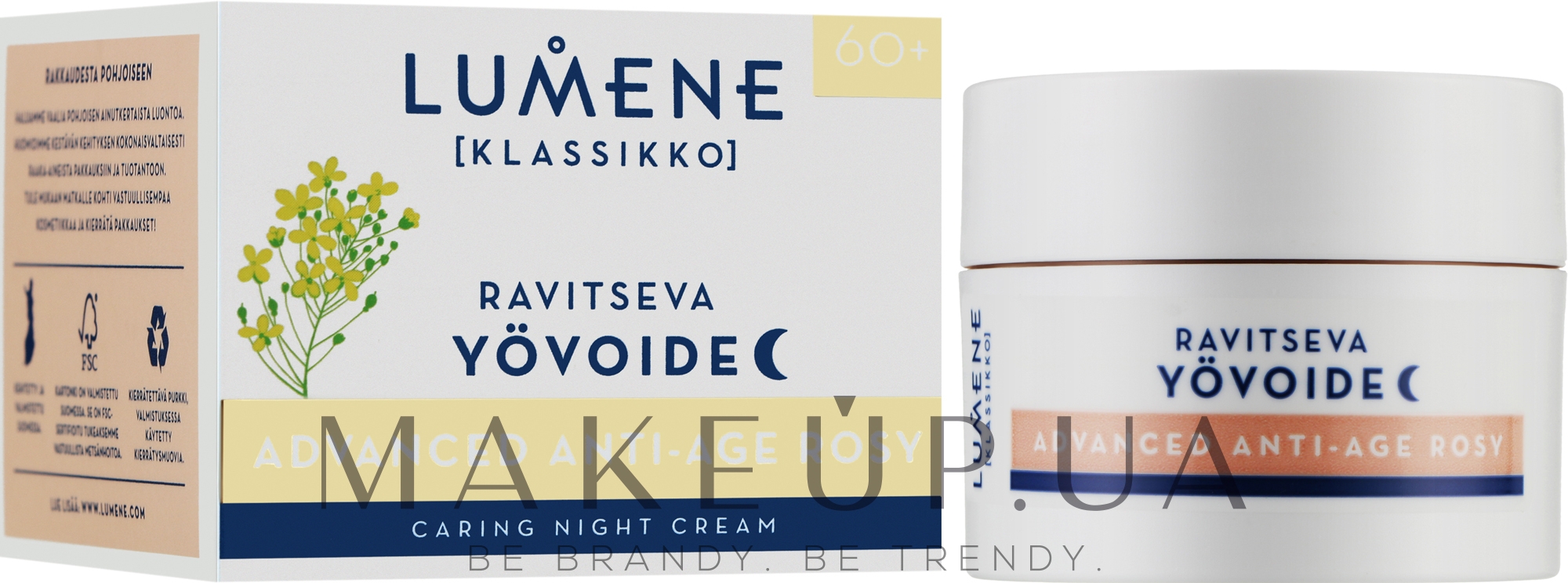 Нічний крем для обличчя - Lumene Klassikko Advanced Anti-Age Rosy — фото 50ml