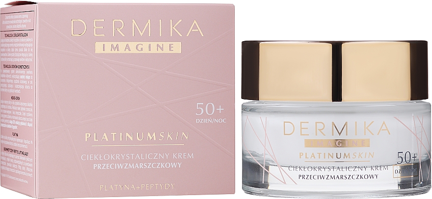 Рідкокристалічний крем проти зморщок - Dermika Imagine Platinum Skin 50+ Face Cream — фото N2