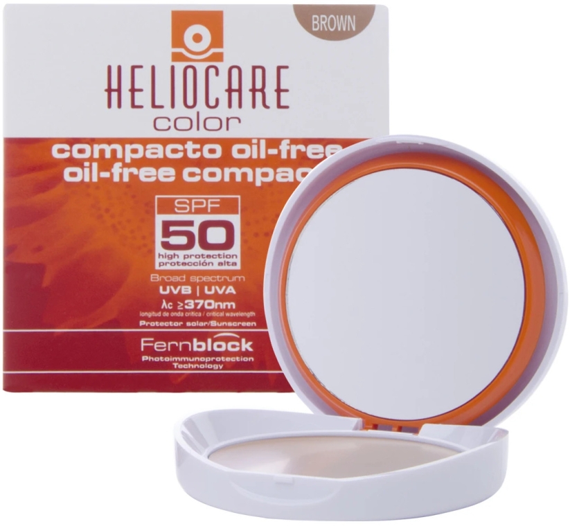 Компактна крем-пудра для жирної та комбінованої шкіри - Cantabria Labs Heliocare Color Compact Oil-Free Spf 50