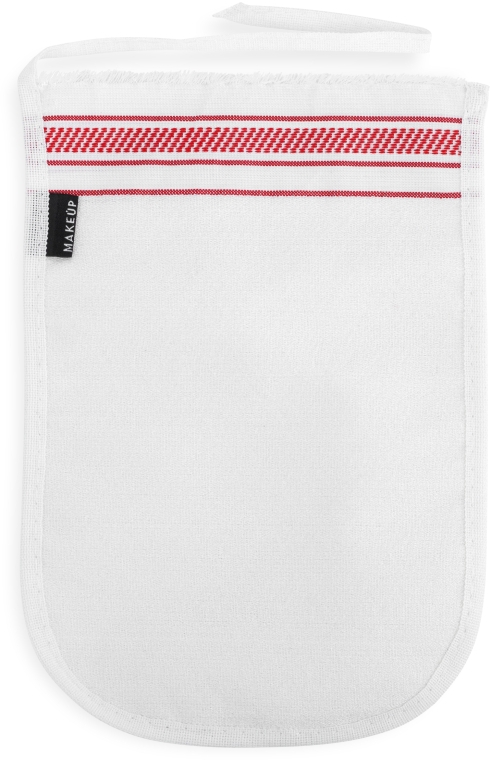 Рукавичка пилингующая, белая "Soft" - MAKEUP Exfoliating Mitt White