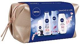 Духи, Парфюмерия, косметика Набор - NIVEA Diamond & Care Set (sh/gel/250ml + shamp/250ml + deo/50ml + balm/200ml)