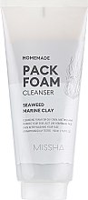 Духи, Парфюмерия, косметика Маска-пенка - Missha Homemade Pack Foam Cleanser Seaweed Marine Clay