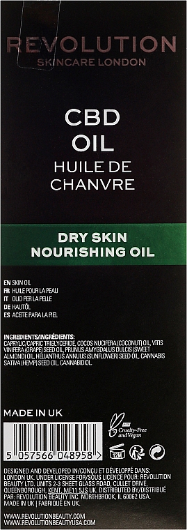 Живильна олія для обличчя - Revolution Skincare Nourishing CBD Oil — фото N3