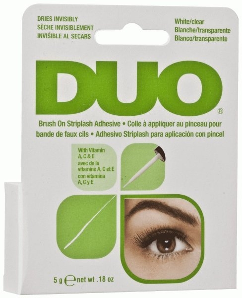 Клей для накладных ресниц с витаминами с кистью, прозрачный - Duo Brush-On Lash Adhesive