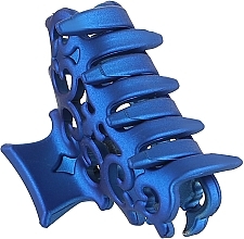 Заколка "Краб", K457-rbm, матовая, синяя - Mari N. — фото N1