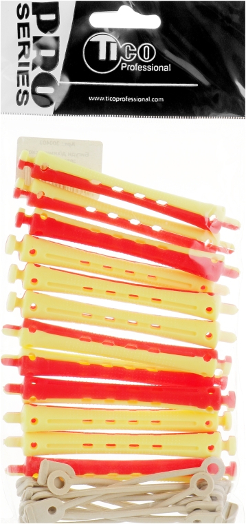 Бігуді-коклюшки, d8.5, жовто-червоні - Tico Professional — фото N1