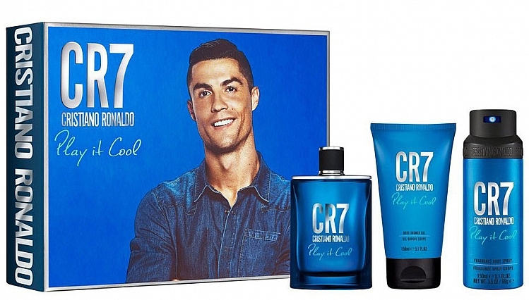 Cristiano Ronaldo CR7 Play It Cool - Набор (edt/100ml + sh/gel/150ml + b/spray/150ml) — фото N1
