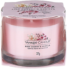 Ароматическая свеча в стакане "Розовая вишня и ваниль" - Yankee Candle Pink Cherry & Vanilla (мини) — фото N1