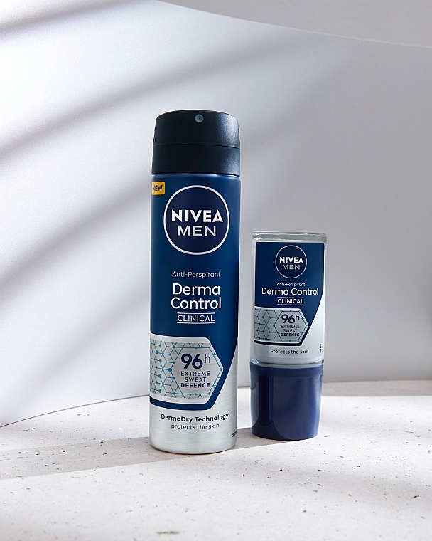 Шариковый дезодорант для мужчин - NIVEA MEN Derma Dry Control 96H Extreme Sweat Defence Maximum Anti-Perspirant  — фото N8