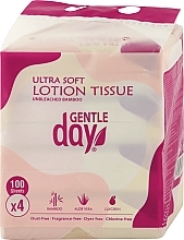 Духи, Парфюмерия, косметика Салфетки бамбуковые, 4х100 шт. - Gentle Day Ultra Soft Lotion Tissue