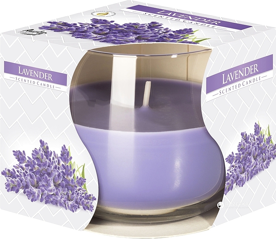 Ароматична свічка "Лаванда" у склянці - Bispol Scented Candle — фото N1