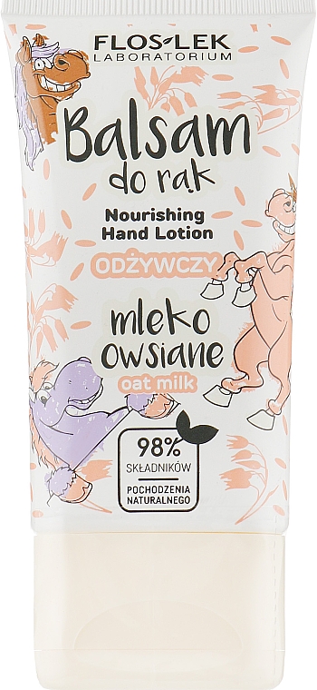 Лосьон для рук питательный "Овсяное молочко" - Floslek Nourishing Hand Lotion Oat Milk — фото N1