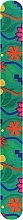 Парфумерія, косметика Пилочка для нігтів 2-функціональна пряма кольорова, 7446, зелена, квітки - Top Choice
