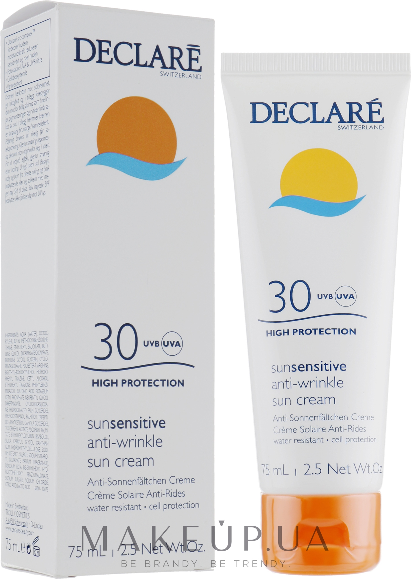 Сонцезахисний крем - Declare Anti-Wrinkle Sun Protection Cream SPF 30 — фото 75ml