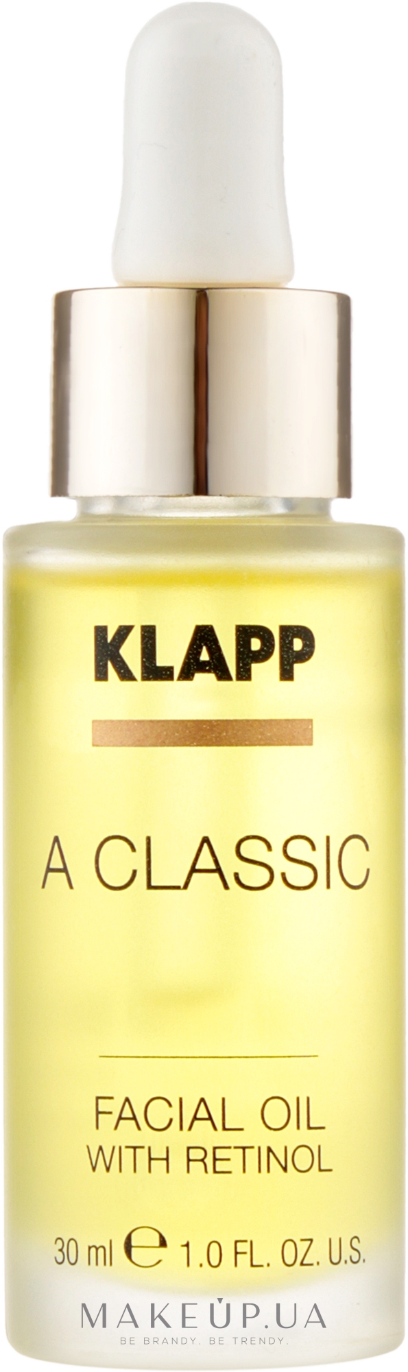 Масло для лица с ретинолом - Klapp A Classic Facial Oil With Retinol — фото 30ml