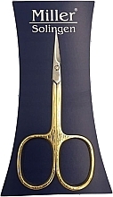 Ножиці для кутикули, золото/срібло, довжина 9 см - Miller Solingen — фото N1