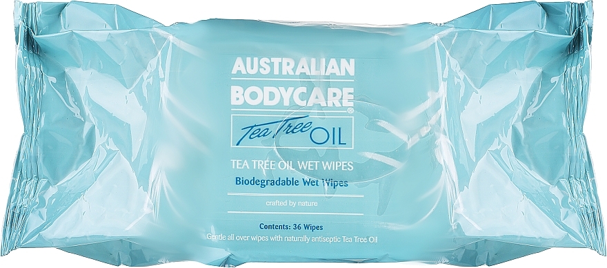 Влажные салфетки с маслом чайного дерева, 36 шт. - Australian Bodycare Wet Wipes — фото N1