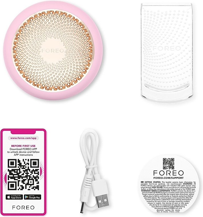 Прибор для омоложения и глубокого увлажнения кожи - Foreo UFO 3 Deep Hydration Face Device Pearl Pink — фото N4