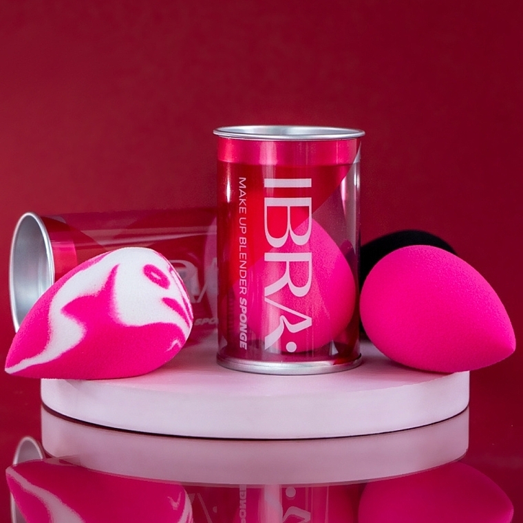 Б'юті блендер, рожевий - Ibra Makeup Beauty Blender — фото N2