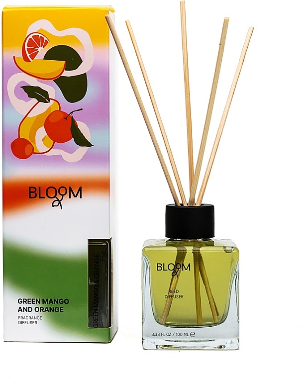 Aroma Bloom Reed Diffuser Green Mango And Orange - Аромадифузор — фото N1