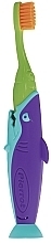 Дитяча зубна щітка "Акула", салатова, бірюзово-фіолетова - Pierrot Kids Sharky Soft — фото N3