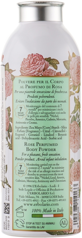 Ароматизированный тальк "Роза" - L'Erbolario Rosa Talco Profumato — фото N2