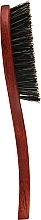 Расческа с деревянной ручкой средняя овальная из бубинги с усиленной щетиной кабана - 3ME Maestri Classic  — фото N2