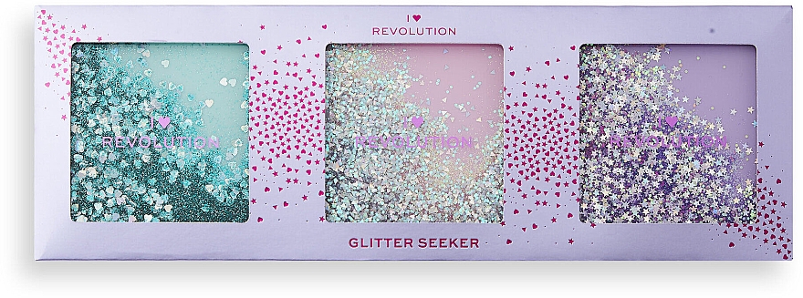 Набор - I Heart Revolution Glitter Seeker Set (eye/palette/13.5gx3)