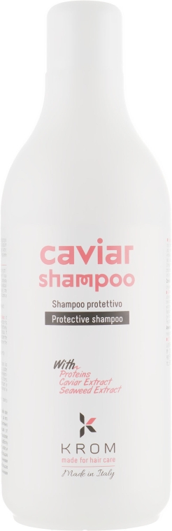 Шампунь захисний з протеїнами, екстрактами ікри та морських водоростей - Krom Caviar Shampoo — фото N3