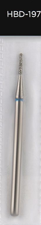 Фреза алмазна, заокруглений циліндр, L-6 мм, 1.0 мм, синя - Head The Beauty Tools — фото N1