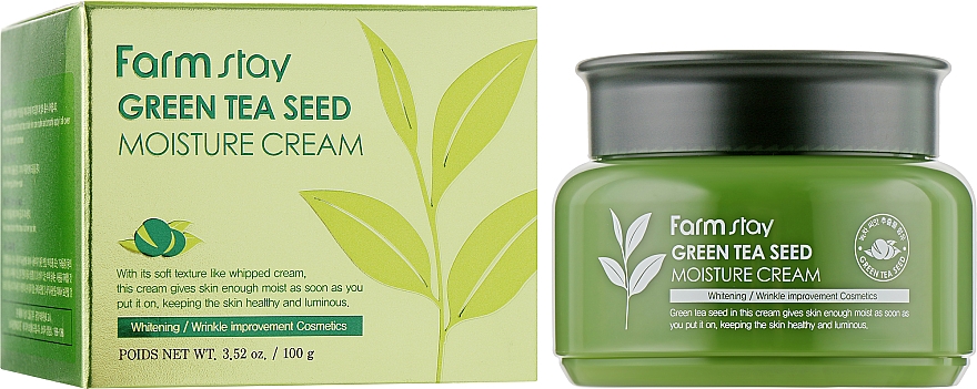 Зволожувальний крем із зеленим чаєм - FarmStay Green Tea Seed Moisture Cream — фото N2